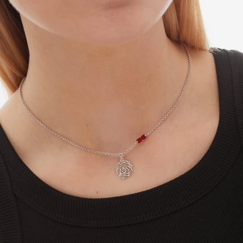 Scarlet flower scarlet necklace in silver