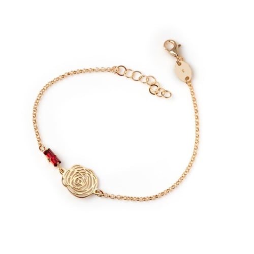 Scarlet flower scarlet bracelet in rose gold plating