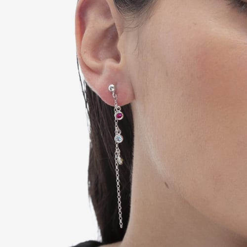 Juliette multicolour earrings in silver