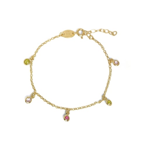 Juliette circles multicolour bracelet in gold plating