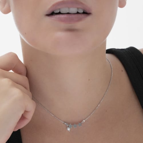 Vera stars crystal necklace in silver
