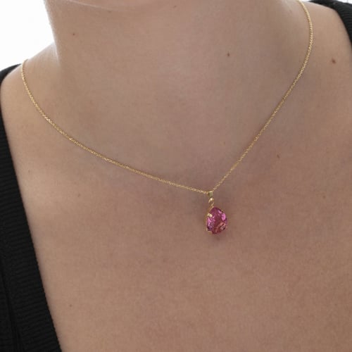 Louis tear rose necklace in rose gold plating