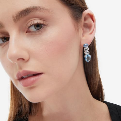 Aura tears aquamarine earrings in silver