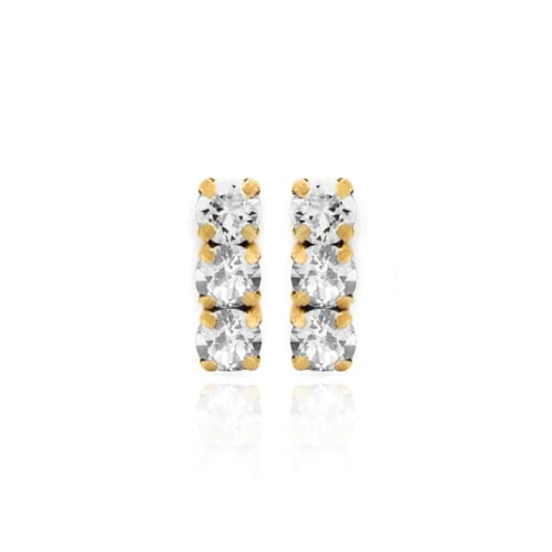 Celina crystal earrings in gold plating