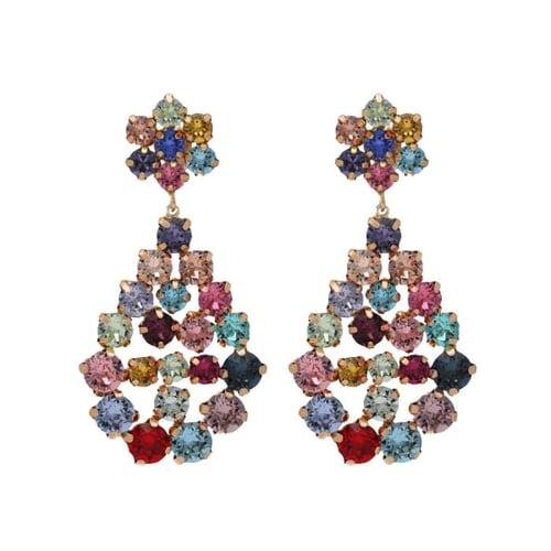 Antonella multicolour earrings in silver