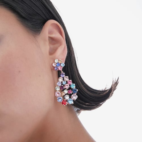 Antonella multicolour earrings in silver