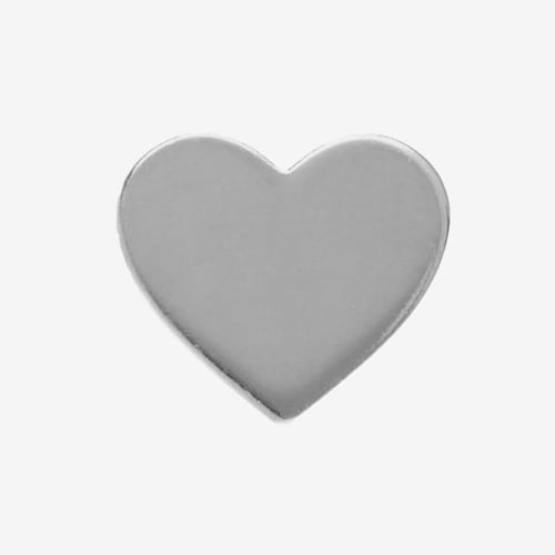 Sincerely rhodium-plated heart shape stud earrings