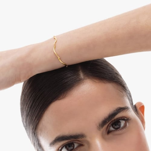 Milan gold-plated waves shape bracelet
