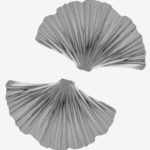 Pendientes cortos concha elaborados en plata