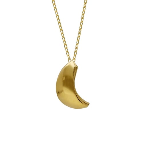 Tokyo gold-plated moon shape necklace