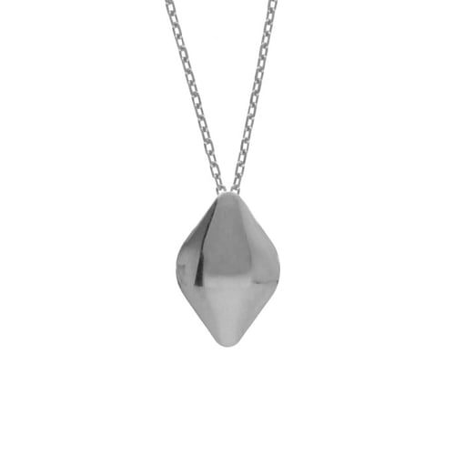 Tokyo rhodium-plated rhombus shape necklace
