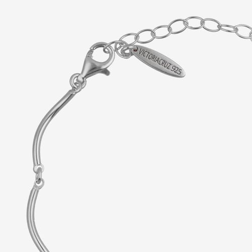 Milan rhodium-plated waves shape bracelet