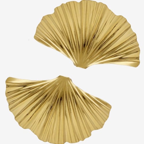 Tokyo gold-plated shell shape earrings