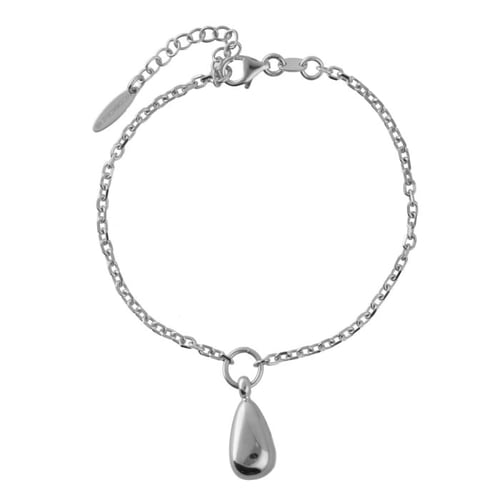 Eterna rhodium-plated drop adjustable bracelet
