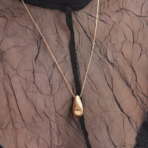 Eterna gold-plated big drop short necklace