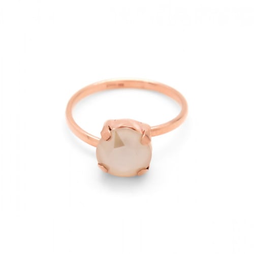 Celina ivory cream ring in rose gold plating in gold plating