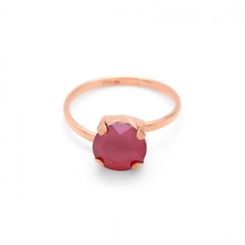 Celina royal red ring in rose gold plating in gold plating