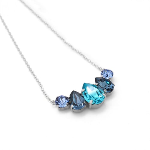 Celina tears light turquoise necklace in silver