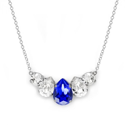 Celina tears sapphire necklace in silver