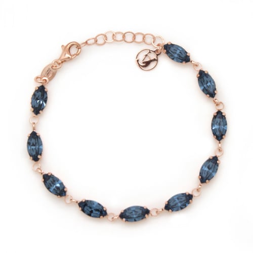 Celina marquises denim blue bracelet in rose gold plating in gold plating