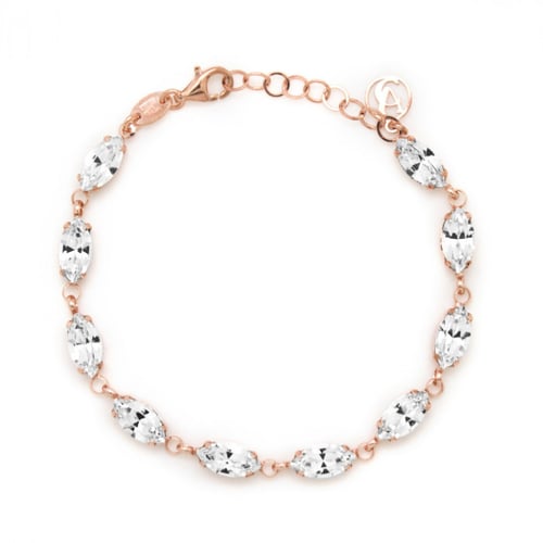 Celina marquises crystal bracelet in rose gold plating in gold plating