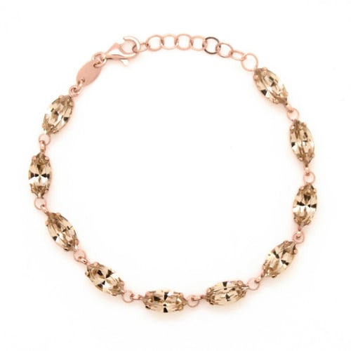 Celina marquises light silk bracelet in rose gold plating in gold plating