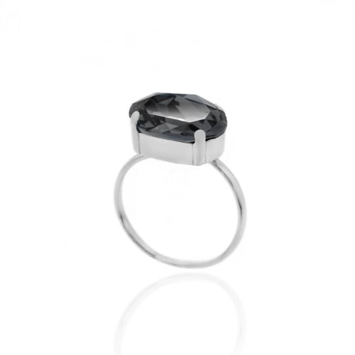 Celina oval silver night ring in silver
