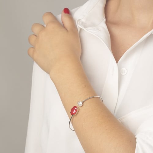Celina oval provence lavanda cane bracelet in silver