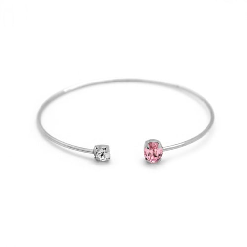 Celina oval roseline cane bracelet in silver