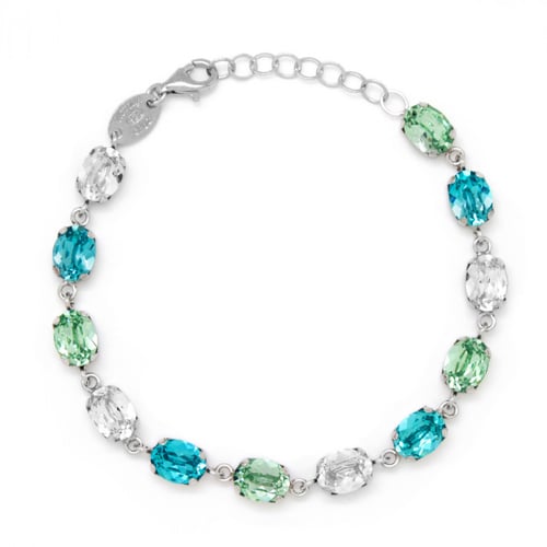 Celina oval light turquoise bracelet in silver
