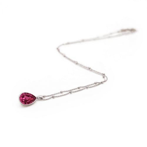 Essential rose necklace in silver
