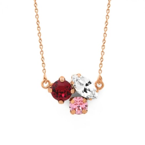 Celina scarlet necklace in rose gold plating in gold plating