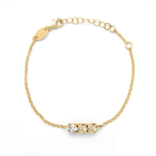 Celina circles light silk bracelet in gold plating