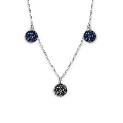 Chiss medals crystal necklace in silver