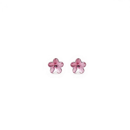 Little Flowers flower light rose earrings in silver