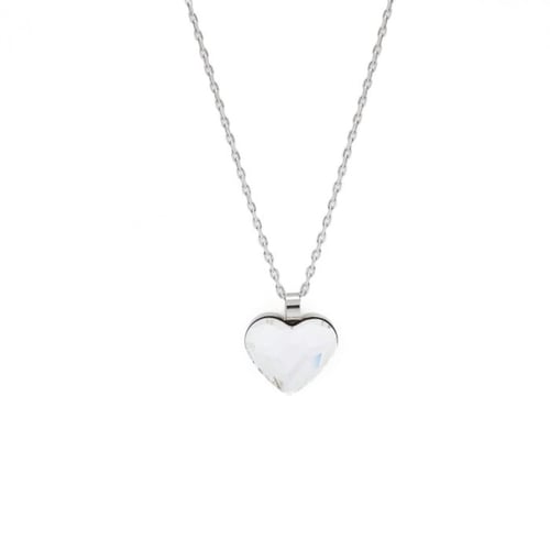 Cuore crystal necklace in silver