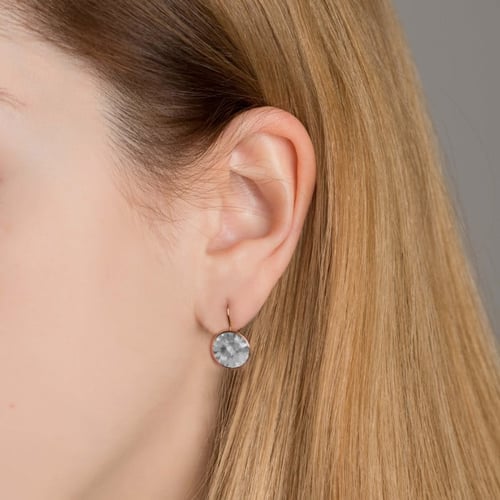 Basic light silk earrings in gold plating