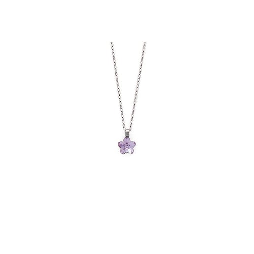 Little Flowers flower violet necklace in silver