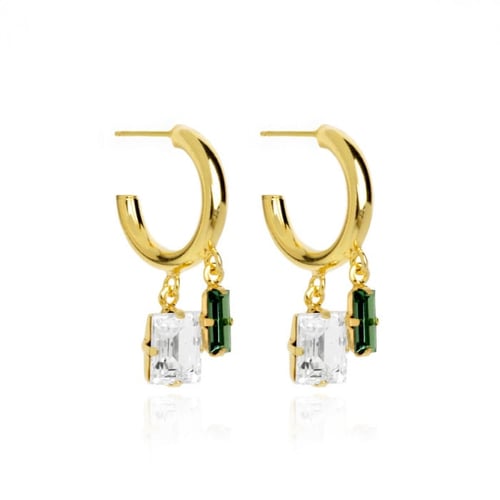Macedonia erinite hoop earrings in gold plating