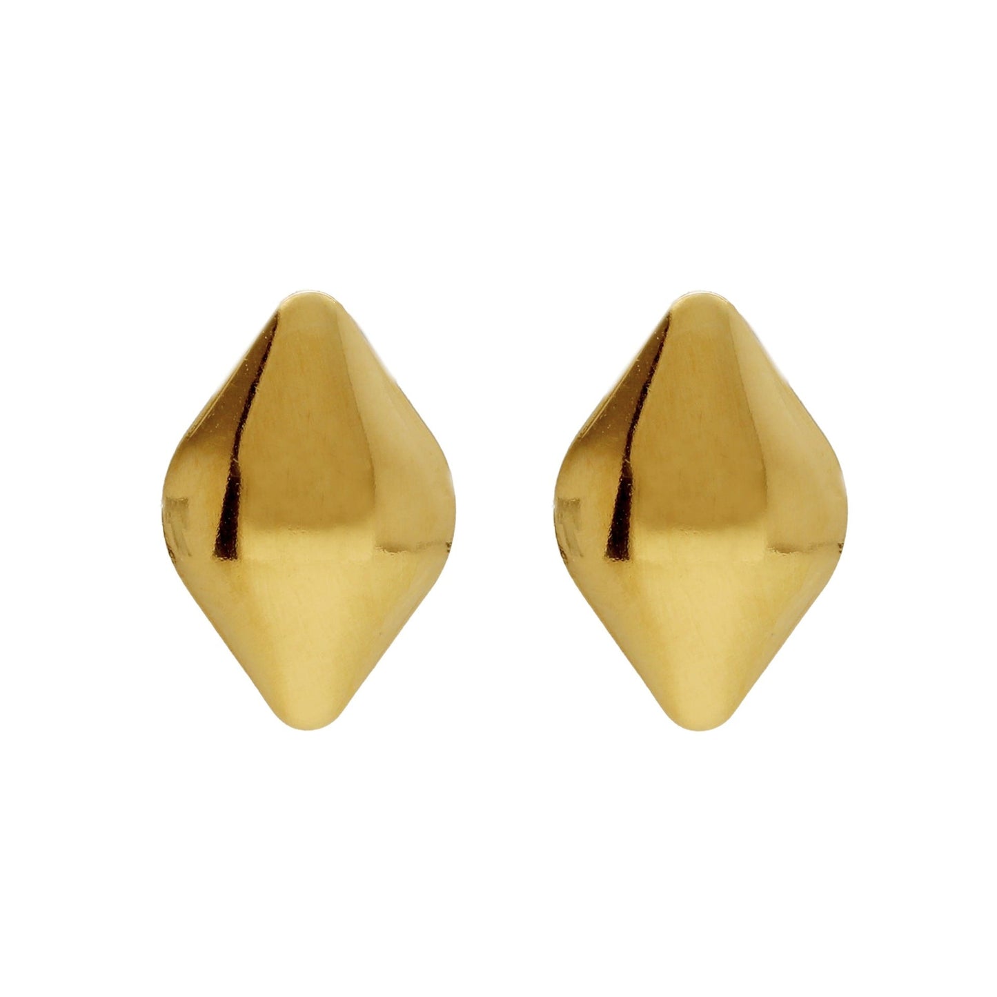 Pendientes botón Tokyo rombo en Plata