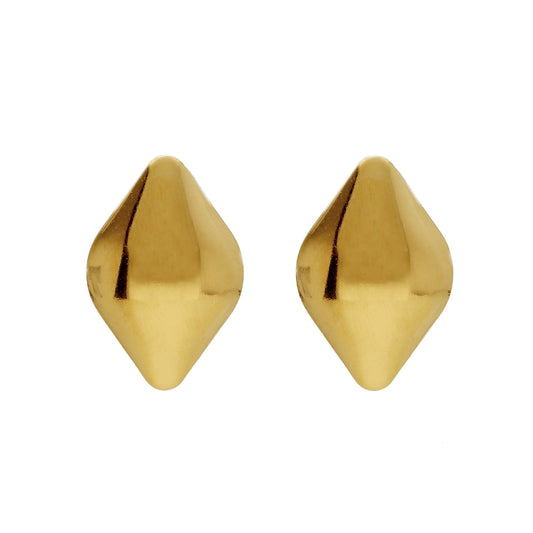 Pendientes botón Tokyo rombo en Plata