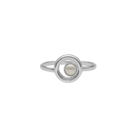 Anillo Perlite perla en Plata