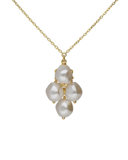 Collar corto Sera con perla barroca en Plata