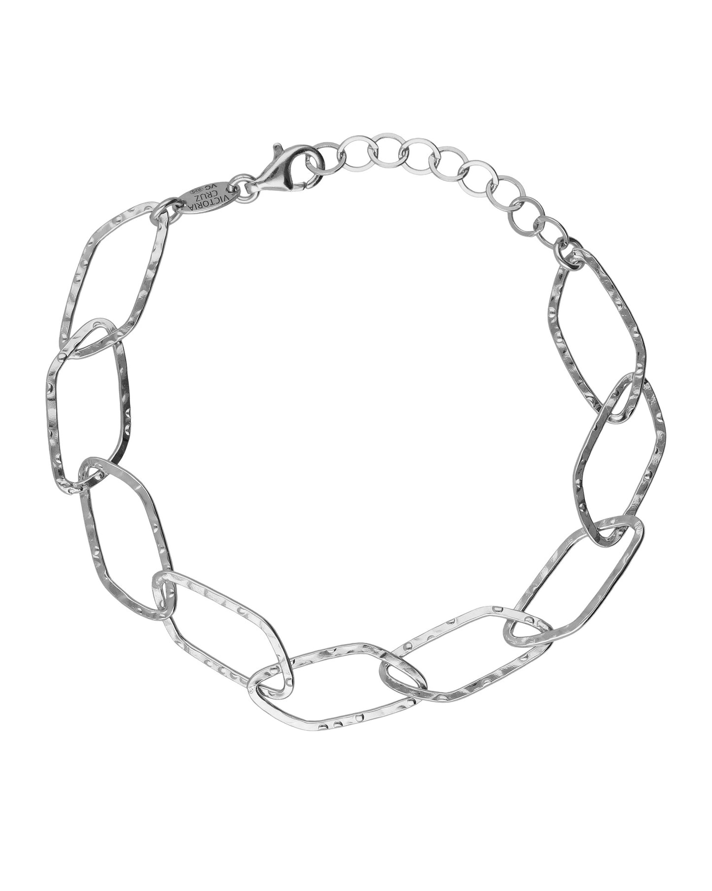 Pulsera textura eslabón Alpina en Plata