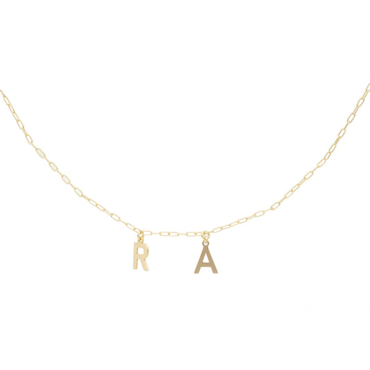 Collar personalizado de 2 letras en Plata
