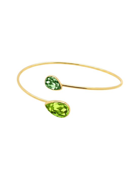 Brazalete Essential lágrima cristal en Plata baño Oro