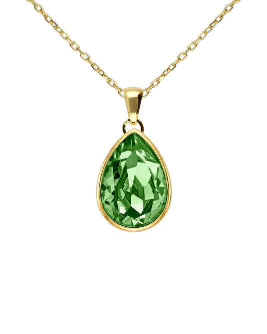 Collar corto Essential lágrima cristal en Plata baño Oro