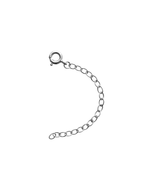 Silver necklace extender