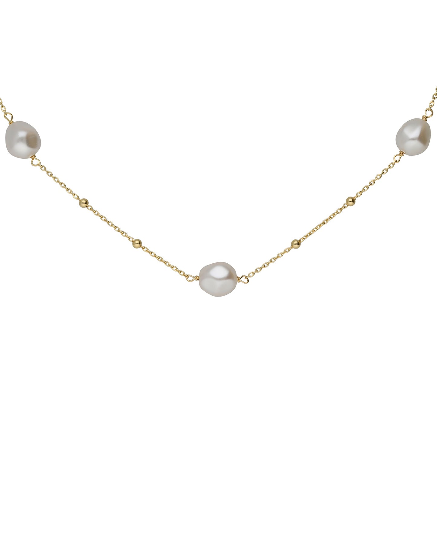 Collar corto Sera con perla barroca en Plata
