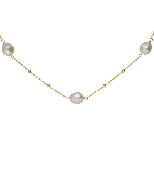 Collar corto Sera con perla barroca en Plata